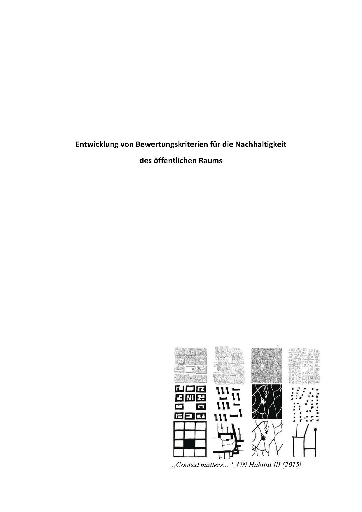 Entwicklung von Bewertungskriterien für die Nachhaltigkeit des öffentlichen Raums